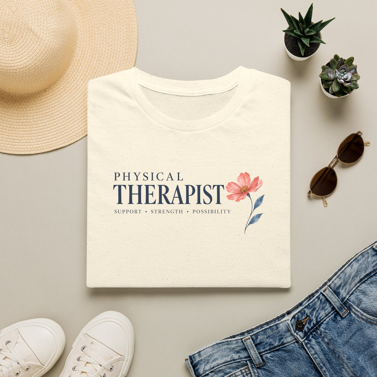 Physical Therapist. Support, Strength, Possibilities  T-Shirt