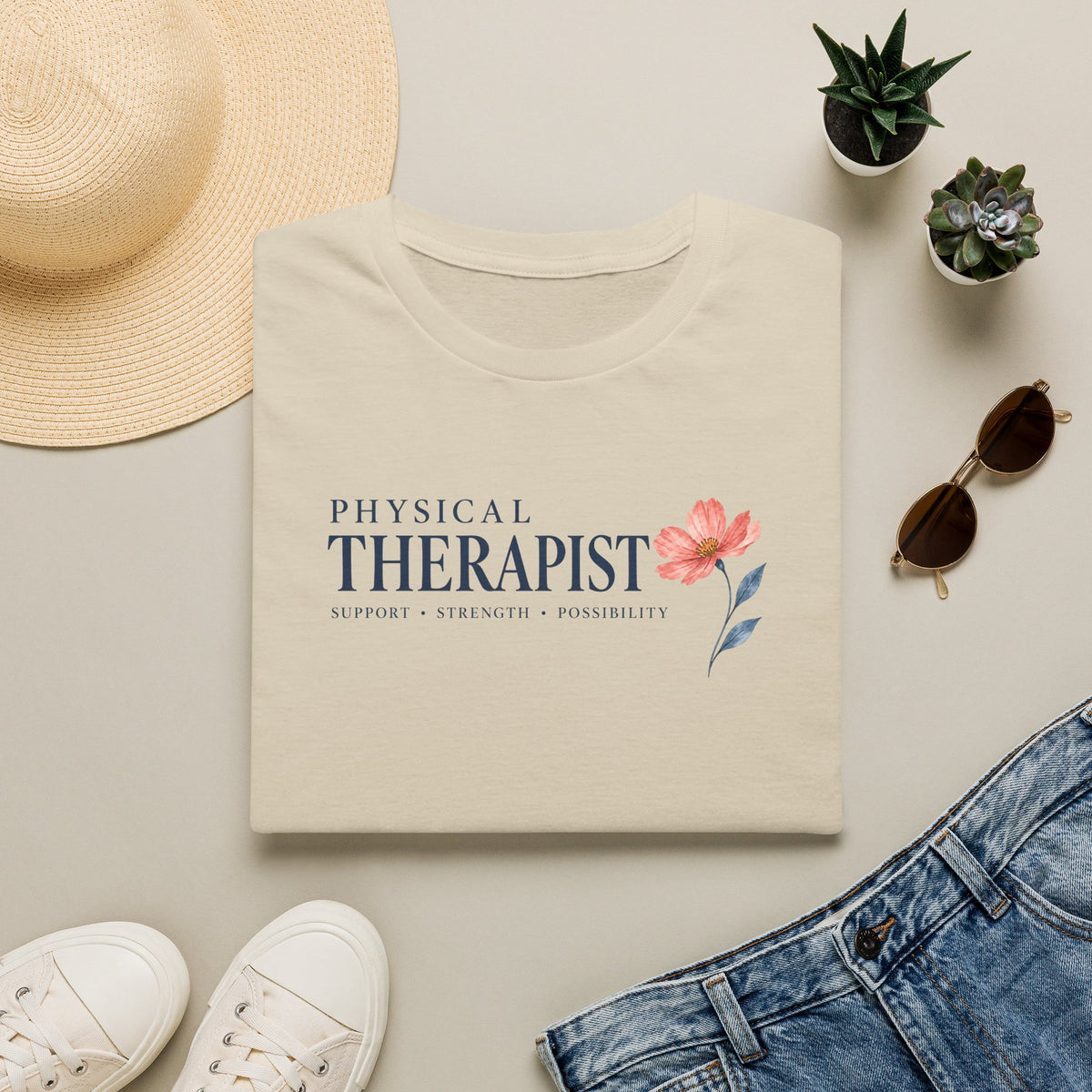Physical Therapist. Support, Strength, Possibilities  T-Shirt